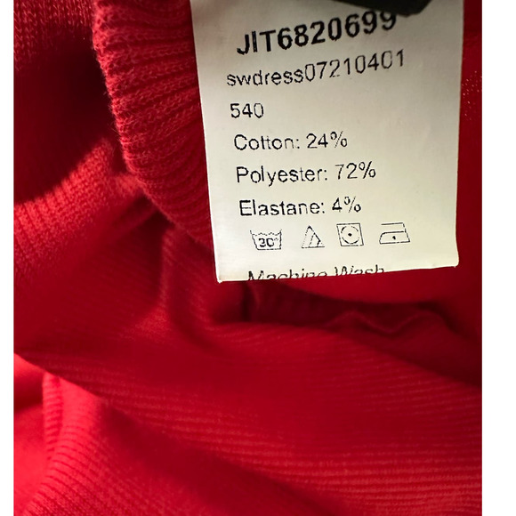 Shein red one shoulder ruched midi dress size 4 - Picture 4 of 12